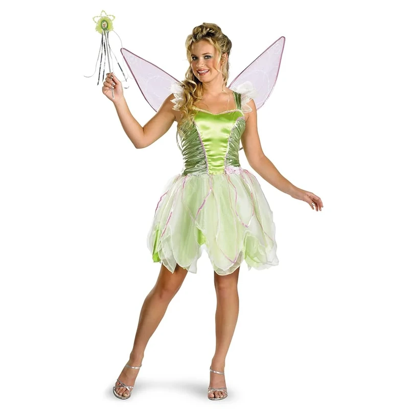Disney 6550-I Tinker Bell Adult Sized Costumes, Green, Large 12/14 US