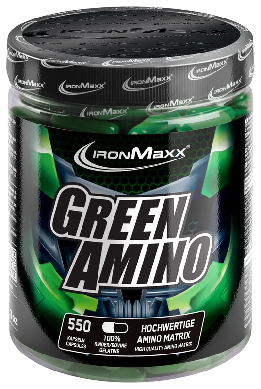 Ironmaxx 620mg Green Amino Capsules - Pack fo 550 Capsules
