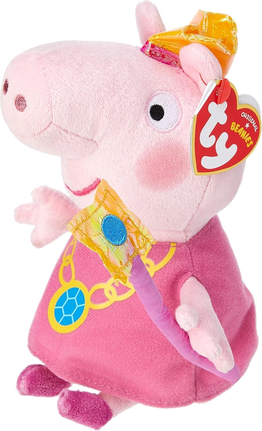 Peppa Pig Princess Peppa Beanie Baby, plush toys (Approximately 7" tall)