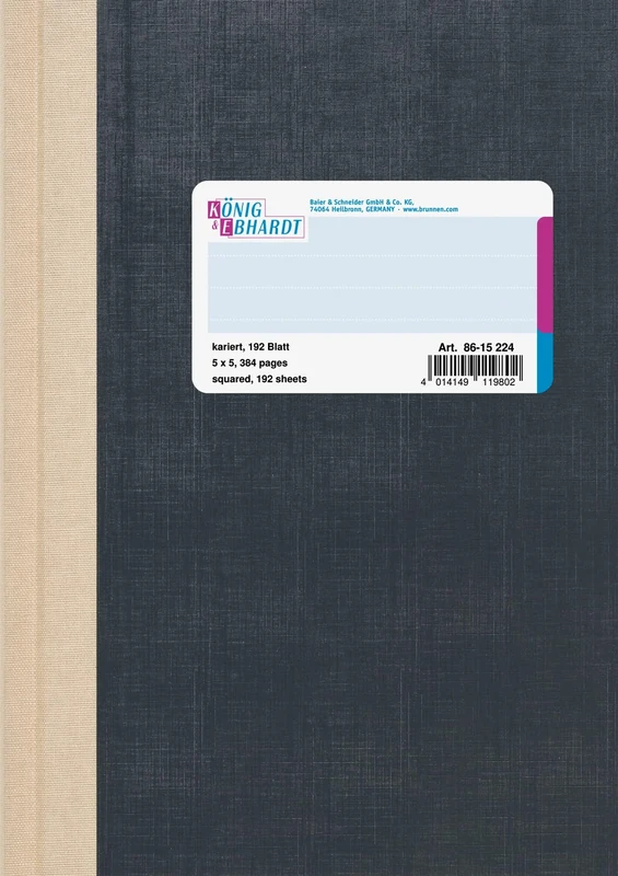 König & Ebhardt 8615224 Business Book A5 Squared 80 g/m² 192 Blatt