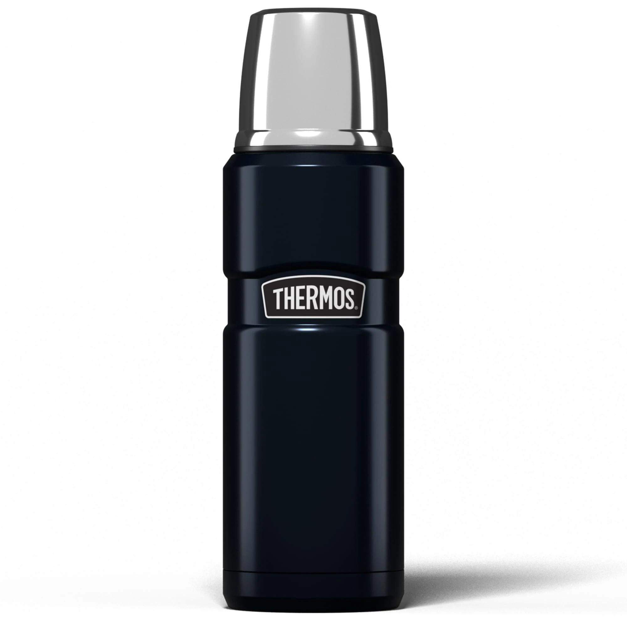 Thermos Stainless King 470ml Multi- Purpose Thermos Flask - Original-Style Flask use as Travel Mug or Insulated Water Bottle for Daily Commute & Weekend Adventures – Midnight Blue