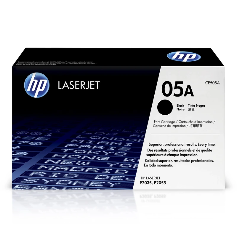 HP CE505A 05A Original LaserJet Toner Cartridge, Black, Single Pack