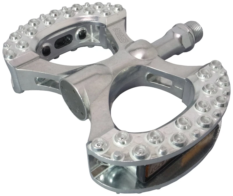 MKS Lambda Commuter: Wide platform, comfortable pedal for city commuting, Metallic