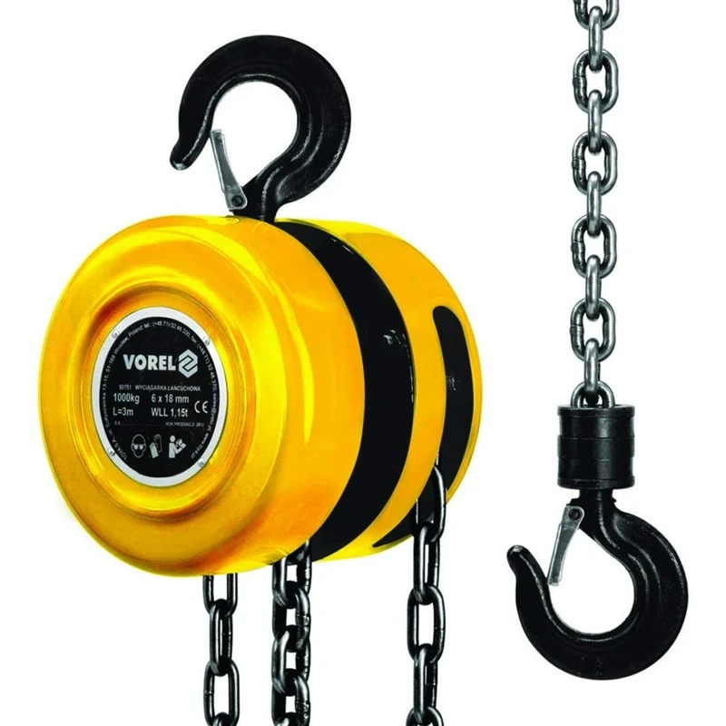 Vorel 1000 KG 3 M Single Chain Chain Block