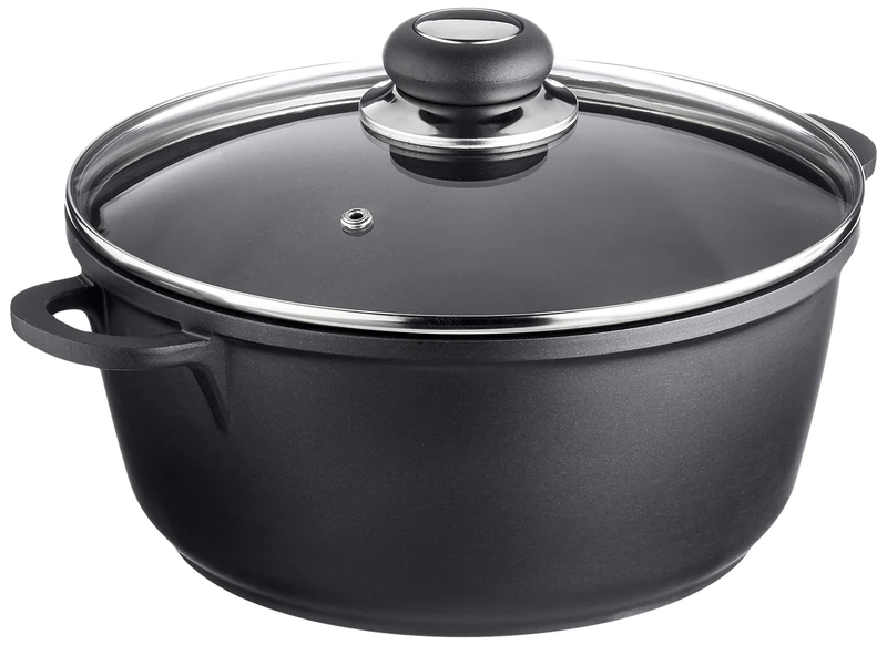 Karl Kruger Delta Aluguss Series Pot with Glass Lid, 3.5 l