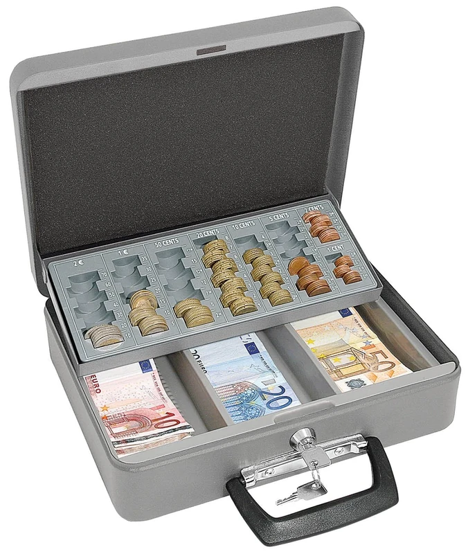 Wedo 149658012 Cash Box 30 x 24 x 9 cm Grey