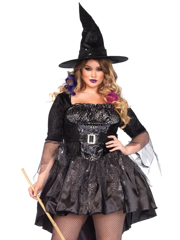 Leg Avenue Magic Mistress Costume (Size 1X - 2X, Black)