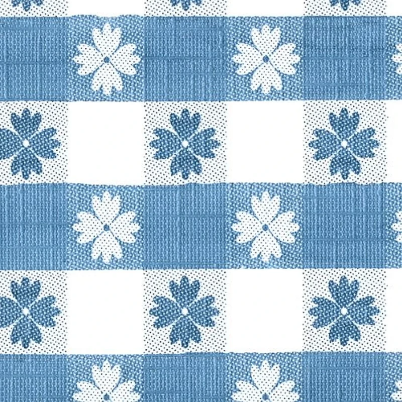 Nordic Shield Delu x E Flannel Backed Vinyl 54 inches x 15 Yard Roll-1 Inch, Check Blue - Image 1