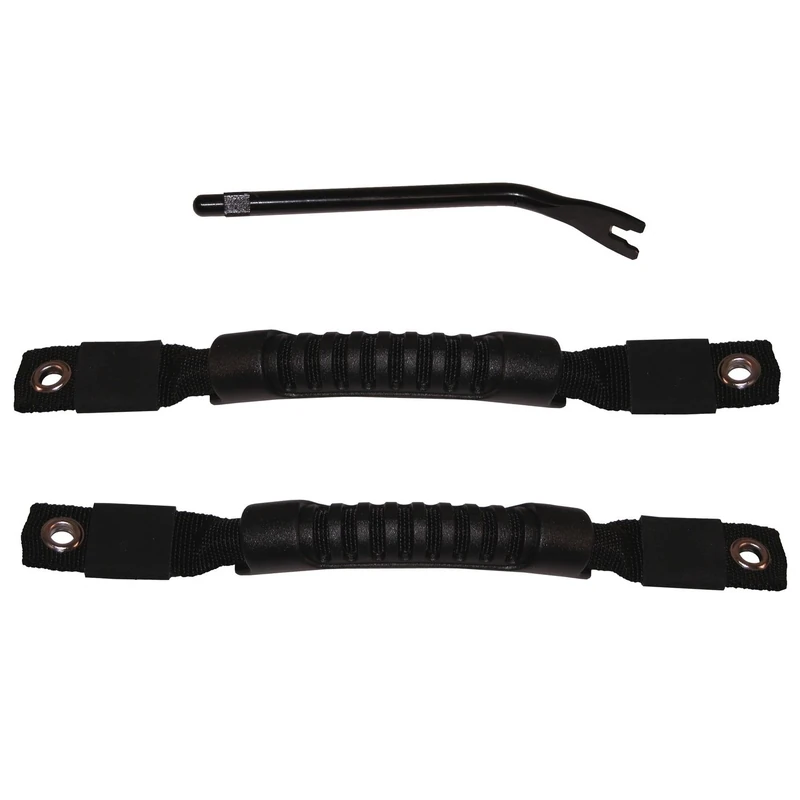 Rugged Ridge 11826.01 Door Pull Straps, Black; 97-06 Jeep Wrangler TJ