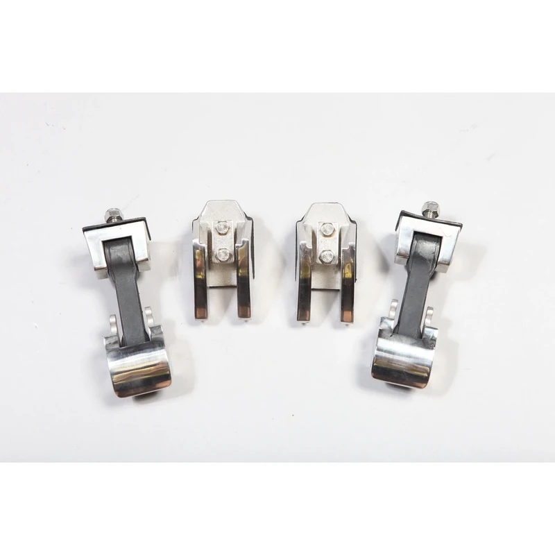 Rugged Ridge 11116.06 Hood Catch Kit, Stainless Steel; 07-18 Jeep Wrangler JK