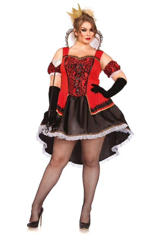 Leg Avenue Royally Sexy Queen Costume (Size 3X - 4X, Red/Black)