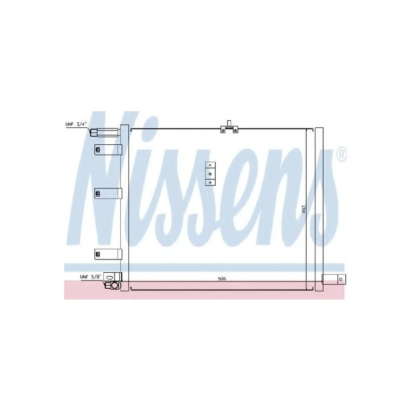 Nissens 94300 Condenser, air conditioning