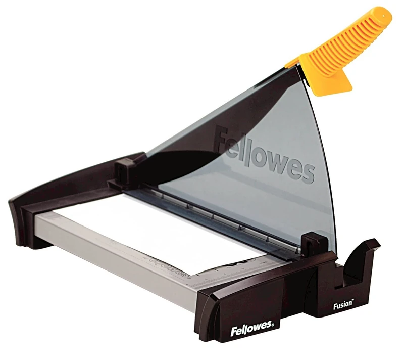 Fellowes Fusion A4 Paper Guillotine, graphite, silver, yellow