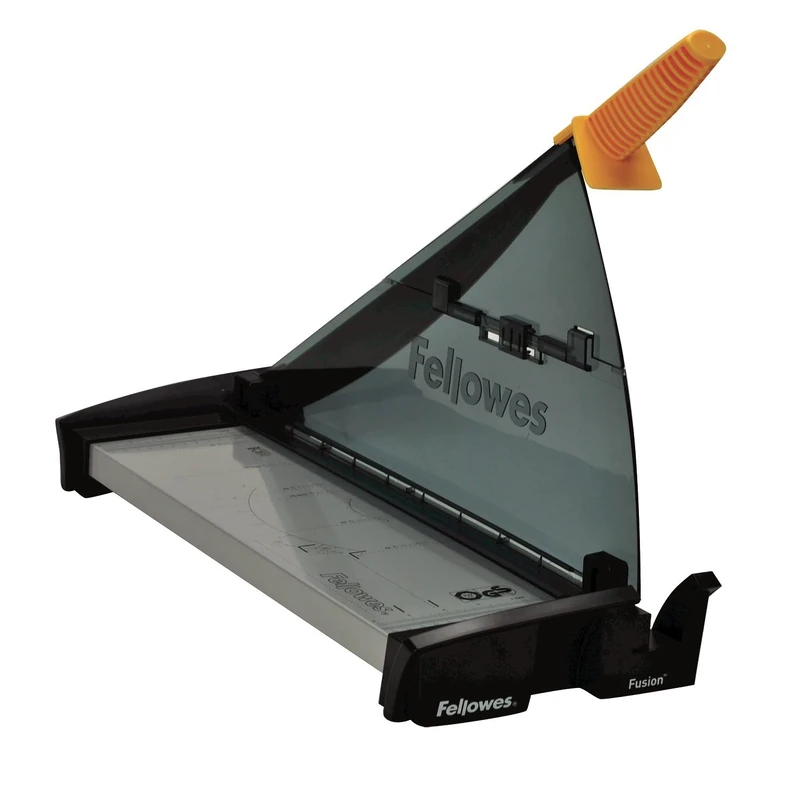 Fellowes Fusion A3 Paper Cutter Guillotine - 46CM Cutting Length Guillotine Paper Cutter - 10 Sheet Capacity - Ideal for Small Office Home office Use - Black/Silver