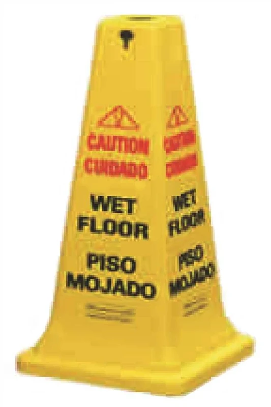 Rubbermaid Commercial Products FG627600YEL, 36-Inch Multilingual Caution/Wet Floor Safety Cone