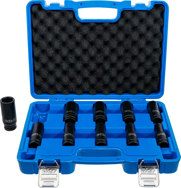 BGS 5206 | Impact Socket Set, Hexagon, deep | 12.5 mm (1/2") Drive | 10 - 24 mm | 10 pcs.