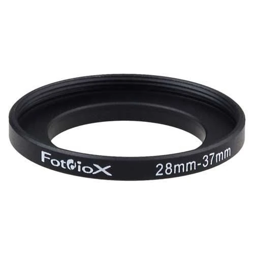 Fotodiox Metal Step Up Ring, Anodized Black Metal 28mm-37mm, 28-37 mm