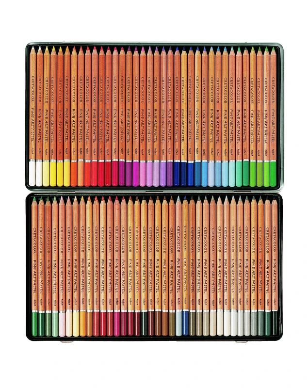Cretacolor 470 Fine Art Pastel Chalk Pens, 3.8 mm, Wood, Multicoloured, 72 Count (Pack of 1)