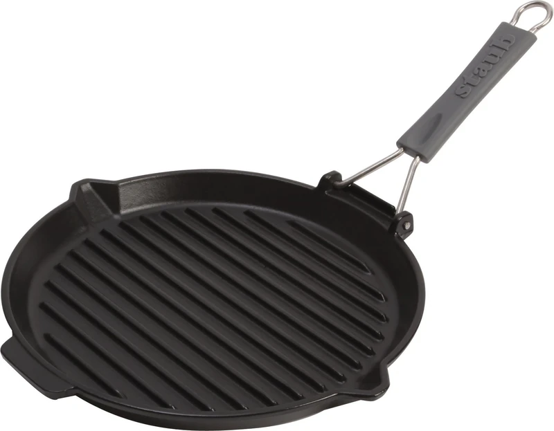 STAUB Grill pan Round 27cm Black