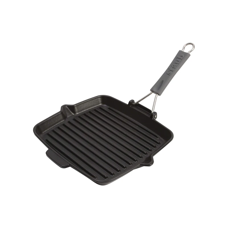 STAUB 24 cm Square Cast Iron Grill Pan - Induction Safe
