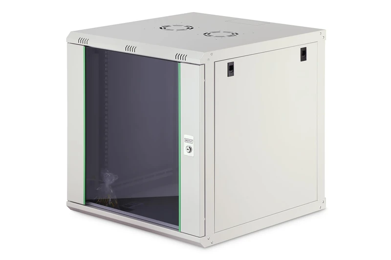 Digitus Network cabinet - 19 inch rack - 16U - 450mm depth - 320 mm maximum usable depth - wall mounting - load capacity 60kg - safety glass door - Dynamic Basic series - black