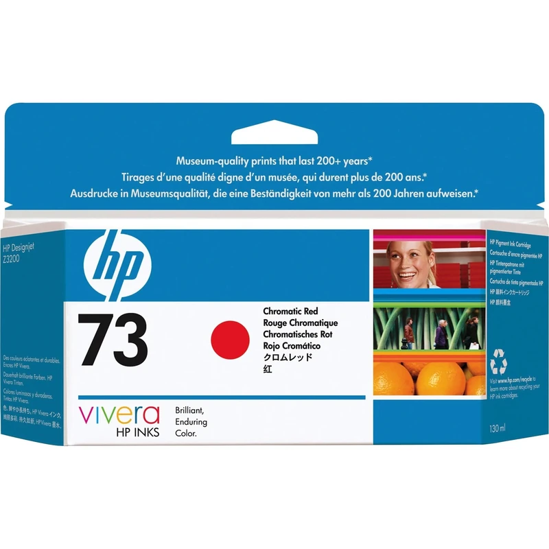HP Original 73 Chromatic Red Ink Cartridge with Vivera Ink (130ml)