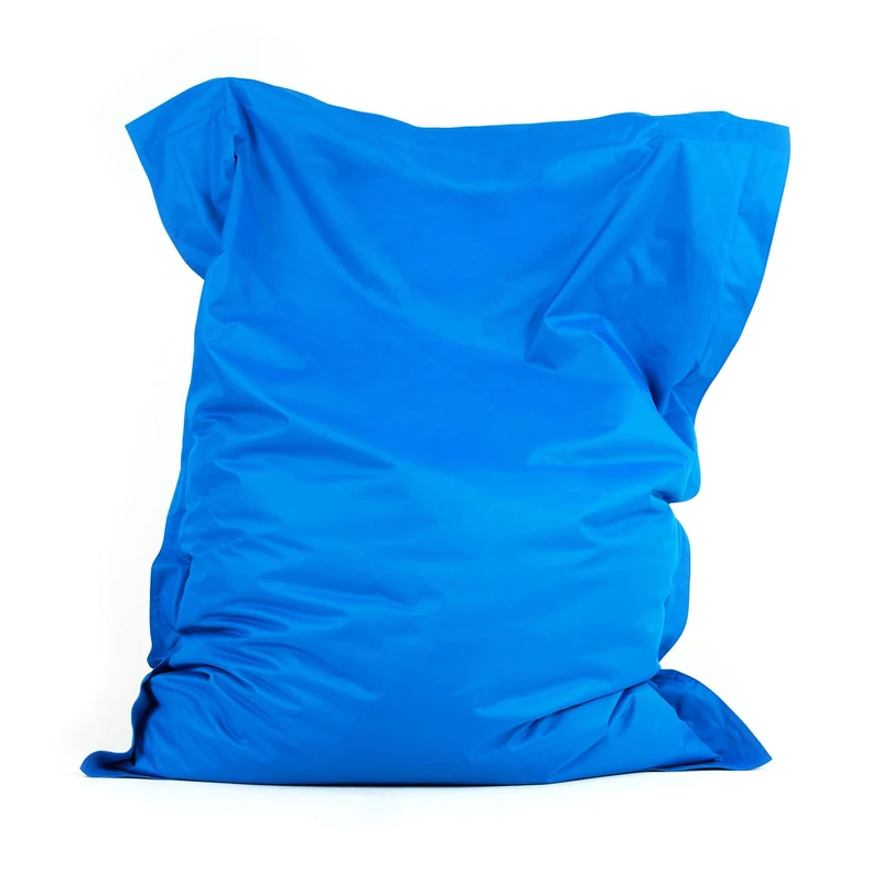 Bean Bag Bazaar Giant Bean Bag, Blue, Water Resistant Fabric, Floor Cushion, Beanbag for Indoor and Outdoor Use, Bean Bag with Filling Included, 180cm x 140cm, Gaming, Living Room, Garden