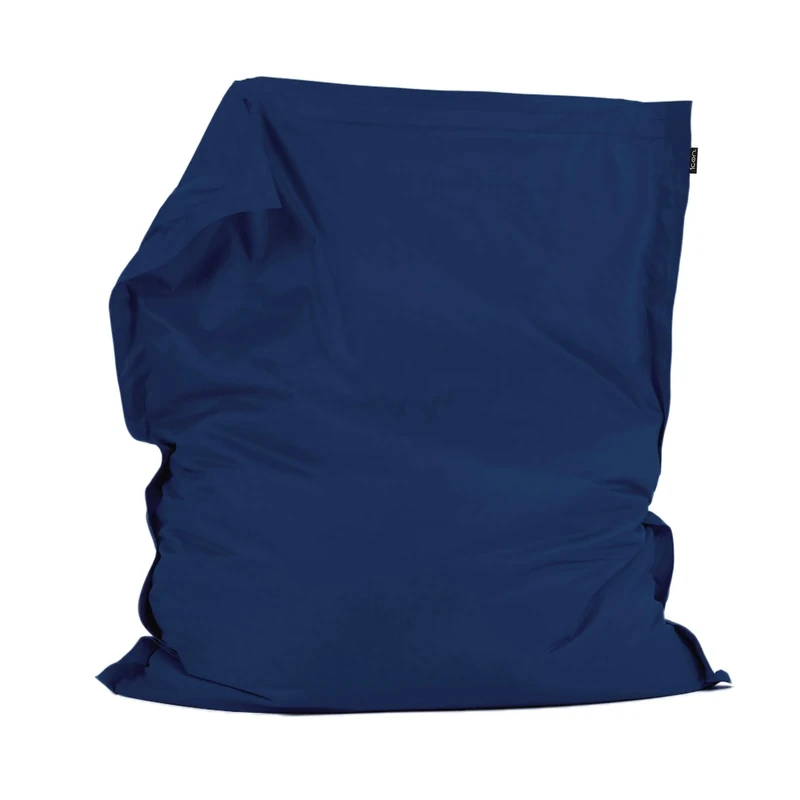 Bean Bag Bazaar Giant Bean Bag, Navy Blue, Water Resistant Fabric, Floor Cushion, Beanbag for Indoor and Outdoor Use, Bean Bag with Filling Included, 180cm x 140cm, Gaming, Living Room, Garden