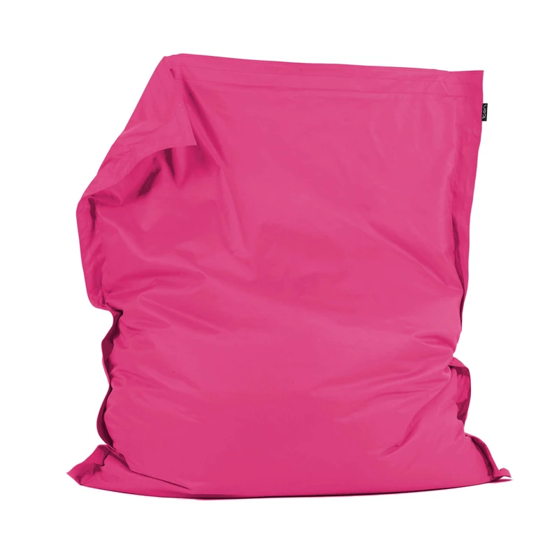 Bean Bag Bazaar Giant Bean Bag, Pink, Water Resistant Fabric, Floor Cushion, Beanbag for Indoor and Outdoor Use, Bean Bag with Filling Included, 180cm x 140cm, Gaming, Living Room, Garden