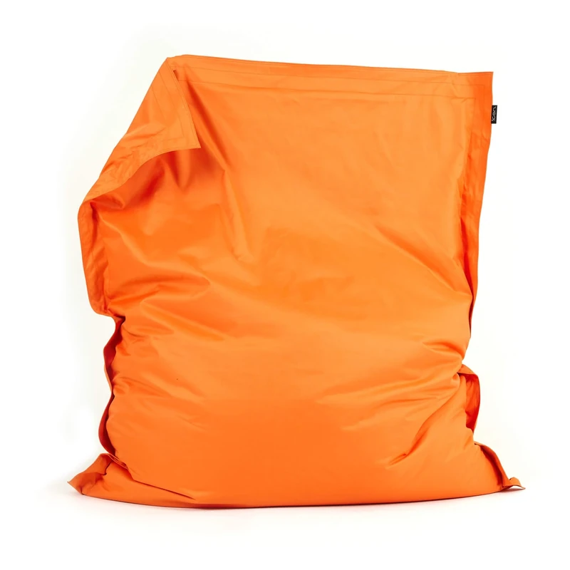 Bean Bag Bazaar Giant Bean Bag, Orange, Water Resistant Fabric, Floor Cushion, Beanbag for Indoor and Outdoor Use, Bean Bag with Filling Included, 180cm x 140cm, Gaming, Living Room, Garden