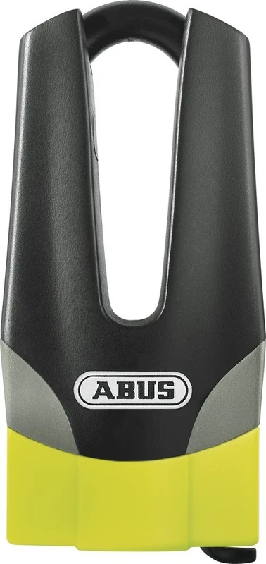 ABUS brake disc lock Granit Quick 37/60 Maxi + Mini - motorbike lock with security level 15 - 11 mm thick shackle - 70 mm shackle height, yellow