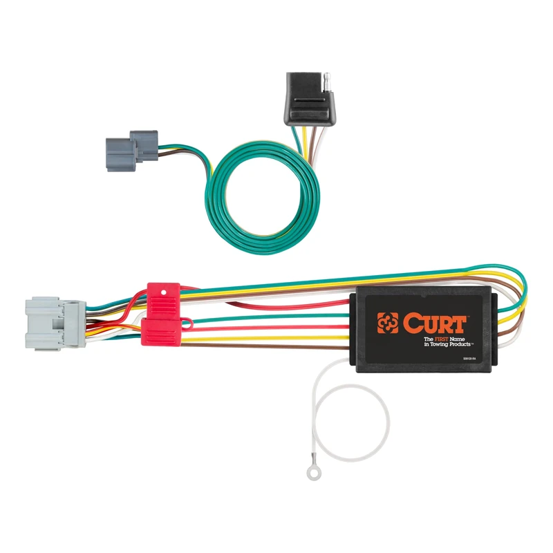 CURT 56029 Vehicle-Side Custom 4-Pin Trailer Wiring Harness, Fits Select Honda Element, Black