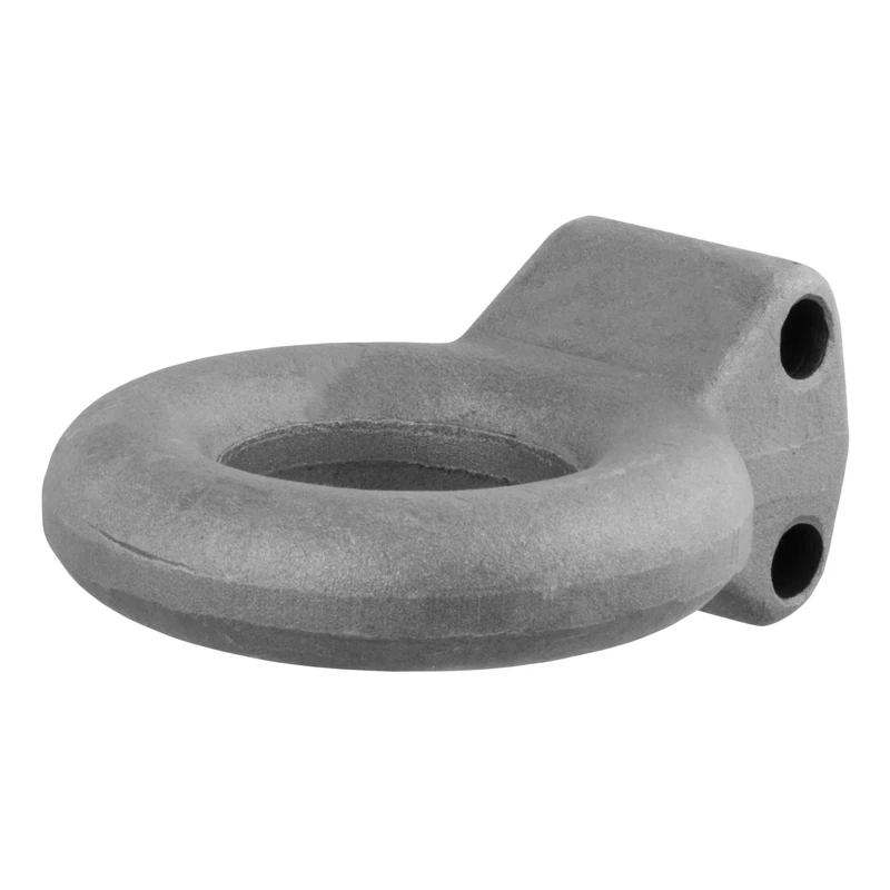 CURT 48600 Raw Steel Pintle Hitch Lunette Ring 3-Inch ID, 12,000 lbs, Channel Mount Required, Gray