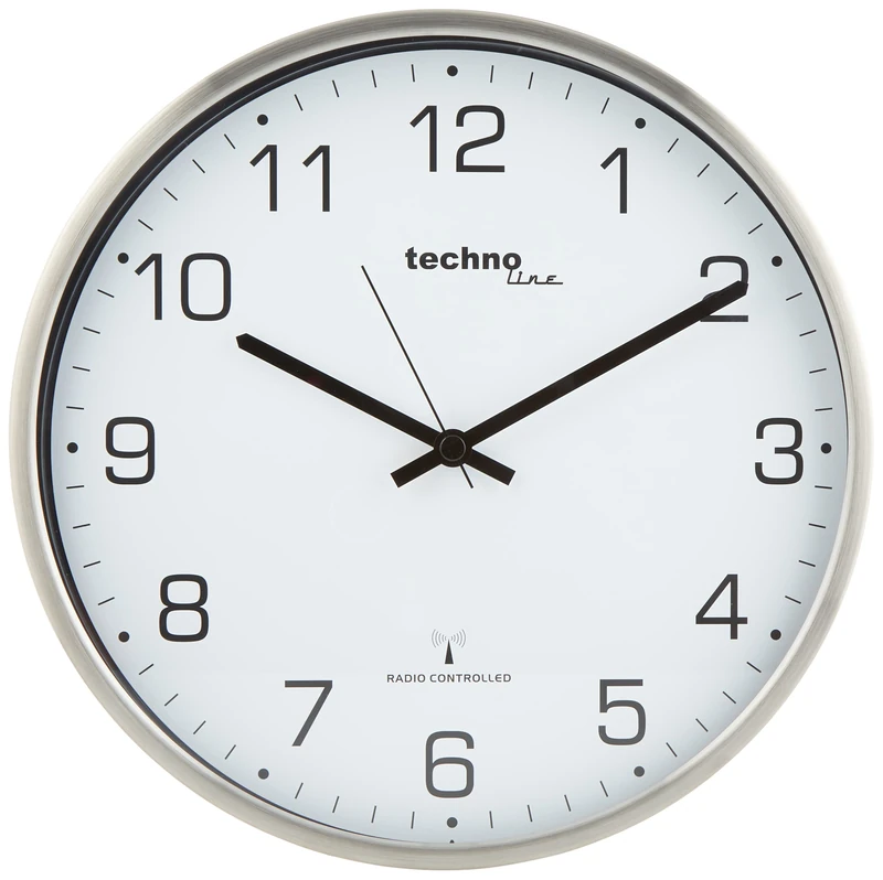 Technoline WT 8900 Radio Wall Clock Metallic