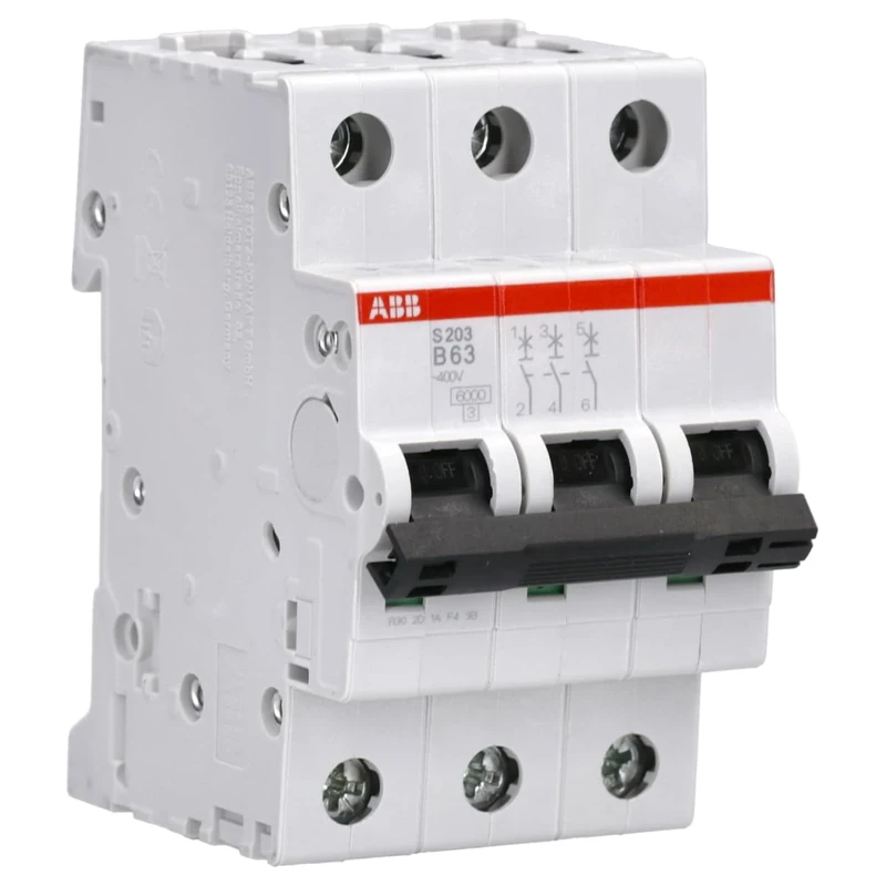 ABB S203 B63 Automatic Switch 6KA 3P White