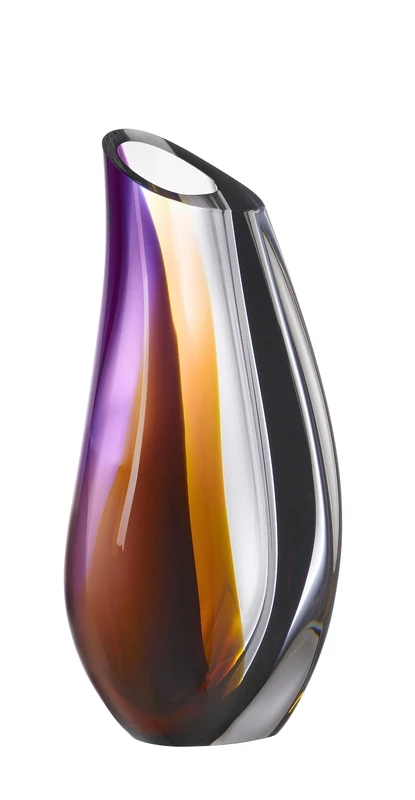 Kosta Boda Orchid Vase Lilac/Amber Small
