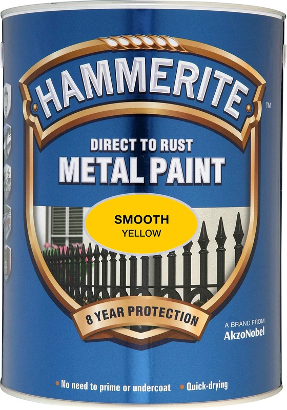 Hammerite 5084877 SFY25L 2.5L Direct to Rust Smooth Finish - Yellow