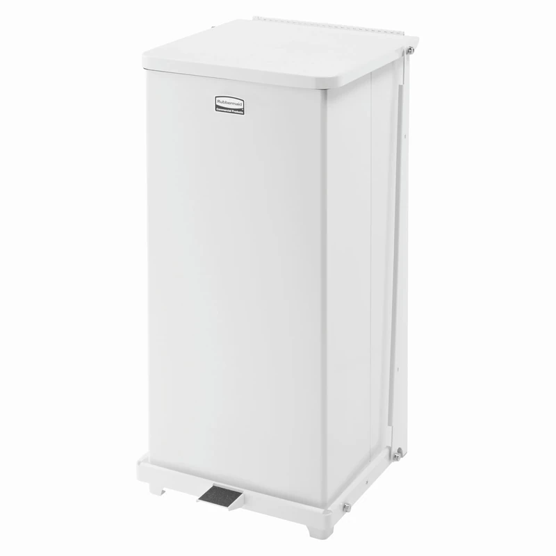 Rubbermaid Commercial Products Defenders Step-On Container 49 Litre White FGST24EPLWH