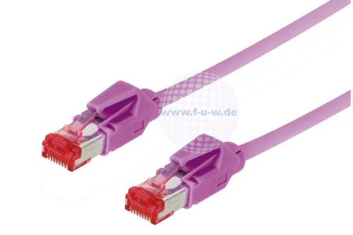 Tecline 71850M Category 6A Ethernet Patch Cable (S/FTP, PiMF, EIA/TIA, Class EA, 50 m) Heather Violet