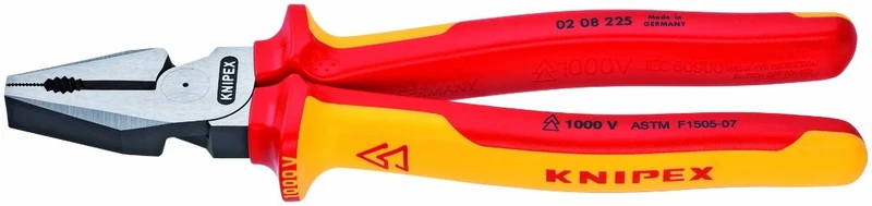 KNIPEX - 02 08 225 SBA Tools 9" High Leverage Combination Pliers, Insulated (0208225SBA)