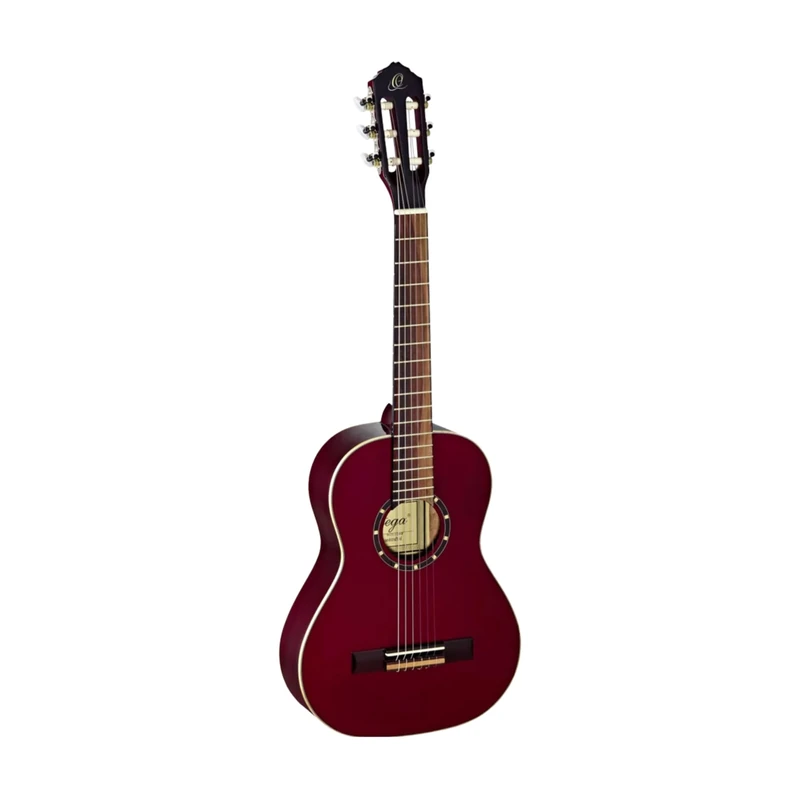 Ortega Guitars 1/2 Classical Guitar – Family Series – Including Gig Bag – Spruce, Mahogany, Red (R121-1/2WR)