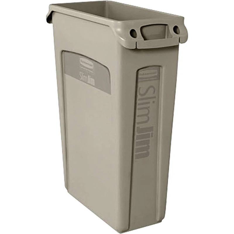 RCP354060BEI - Rubbermaid Slim Jimreg; with Venting Channels, Beige