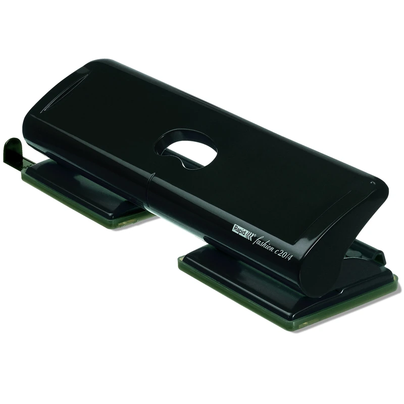 Rapid Fashion FC20 4 Hole Punch, Punches up to 20 Sheets, Adjustable Guide Bar, Ergonomic Design, Black, 20922801