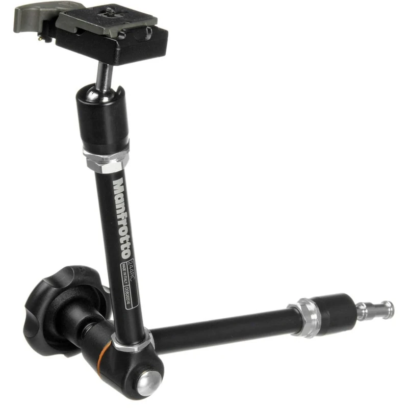Manfrotto 244RC, Variable Friction Arm with Quick Release Plate, Aluminium, Universal 1/4 Inch Thread Attachment Included