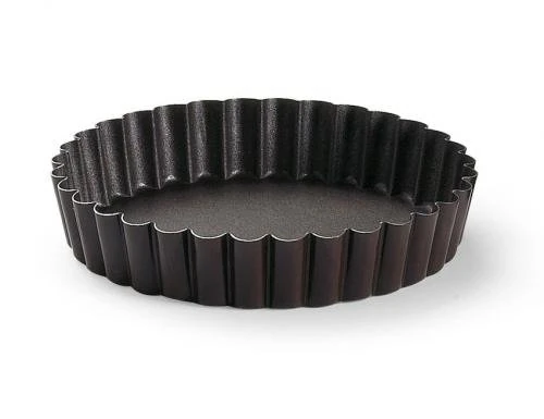 Gobel 110 mm Non-Stick Round Fluted Tart Mould F/B, Set of 12