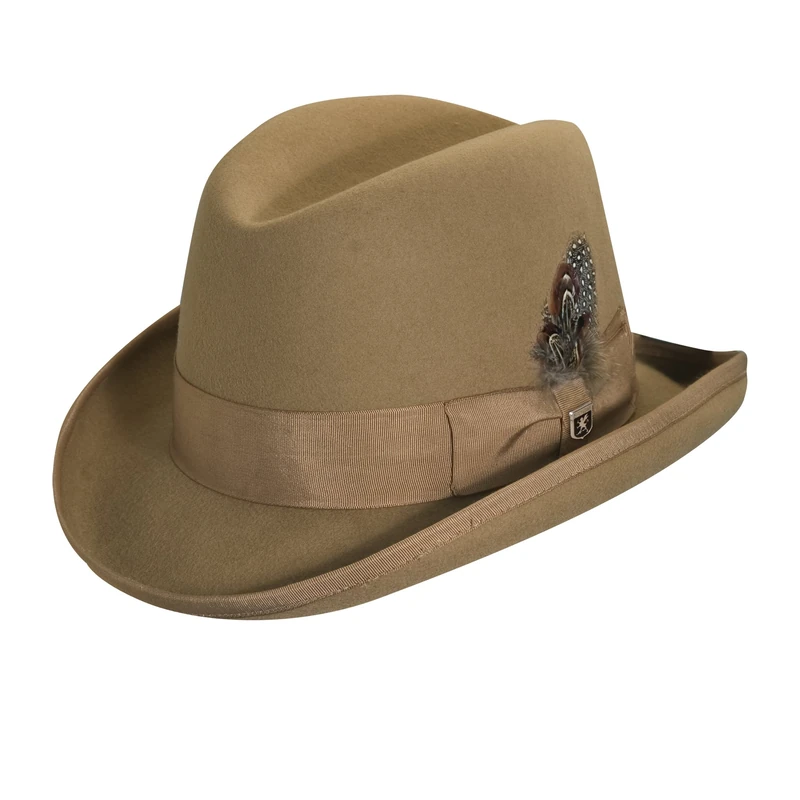 Stacy Adams Men's Wool Homburg Comfort Hat L Beige - Image 1