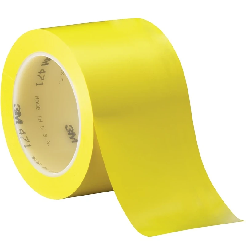 3M 471 Vinyl Tape, 75 mm x 33 m, Yellow, Pack of 12