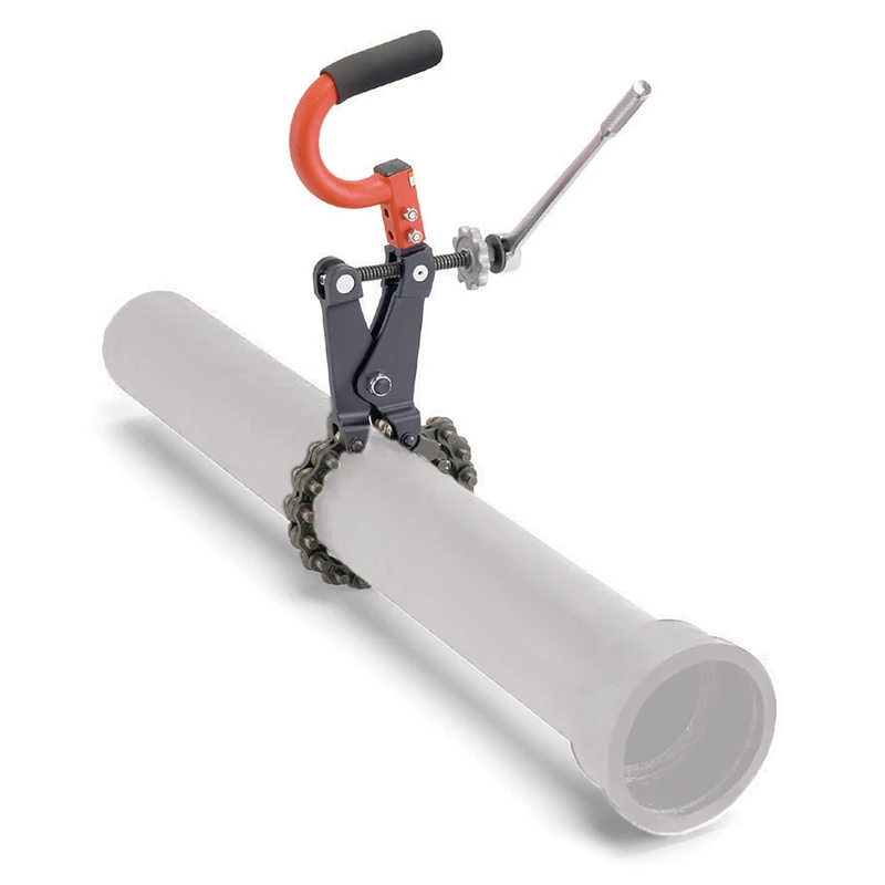 RIDGID 69982 Model 226 In-Place Soil Pipe Cutter, 1-1/2-inch to 6-inch Chain Pipe Cutter, Black/Red
