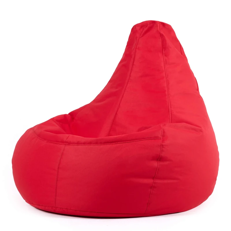 Bean Bag Bazaar Dalton Gaming Bean Bag Chair, Red, Water Resistant Fabric, Recliner Beanbag for Indoor and Outdoor Use with Filling Included, Gaming, Bedroom, Living Room, Garden
