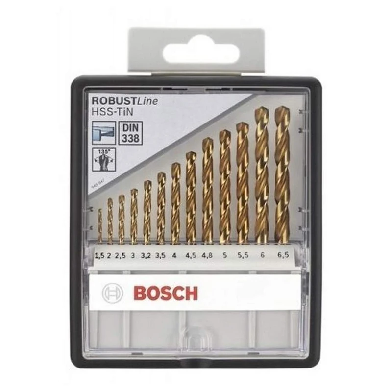 Bosch 2607010539 135 mm HSS-TiN Drill Bits (13-Piece)